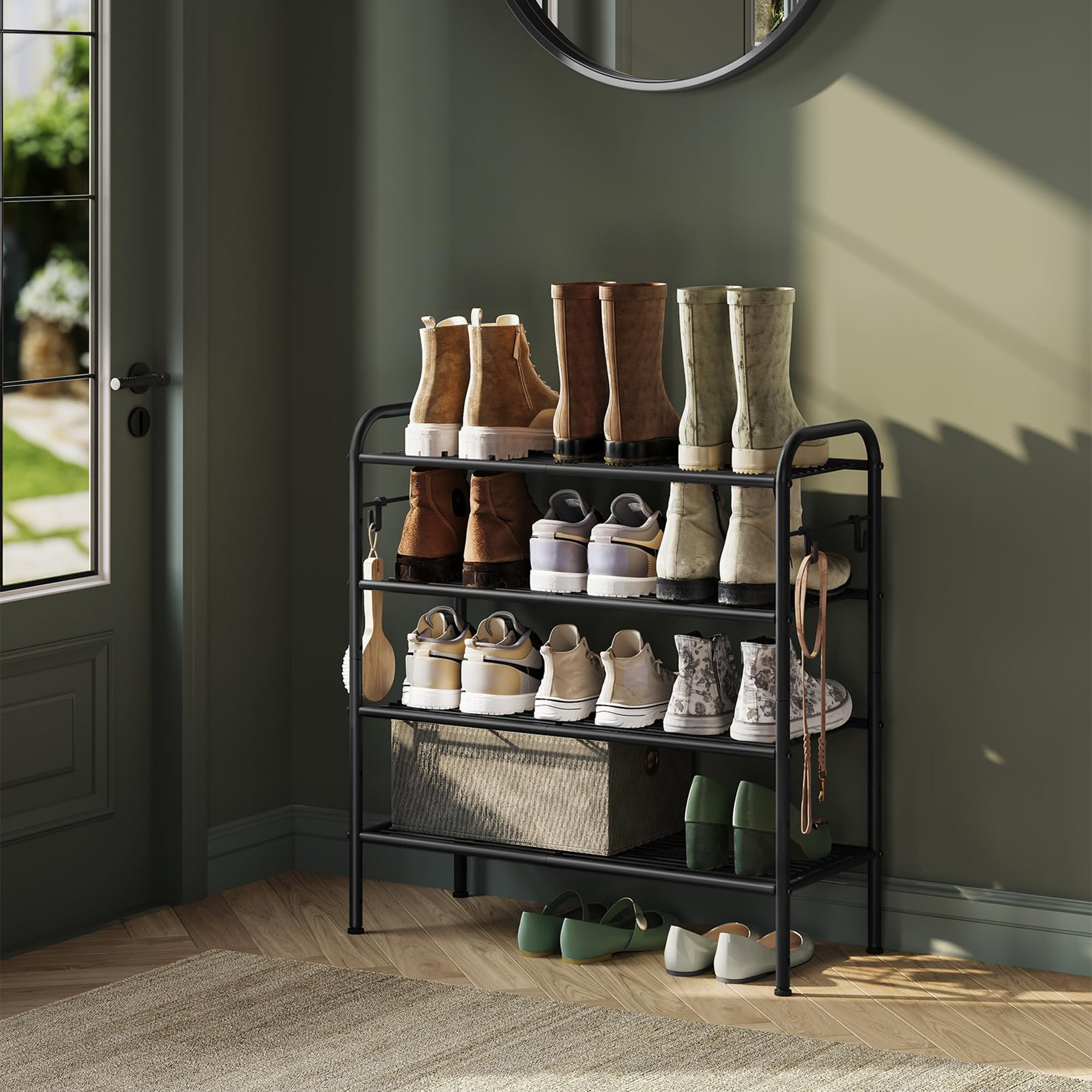 Rebrilliant 12 Pair Stackable Shoe Rack | Wayfair