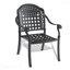 Ensemble de salle à manger 9 pièces en fonte d'aluminium toutes saisons comprenant 2 chaises pivotantes, 6 chaises et une table rectangulaire avec cadre noir-1030951897