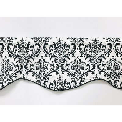Sussex Cotton Striped Scalloped Window Valance