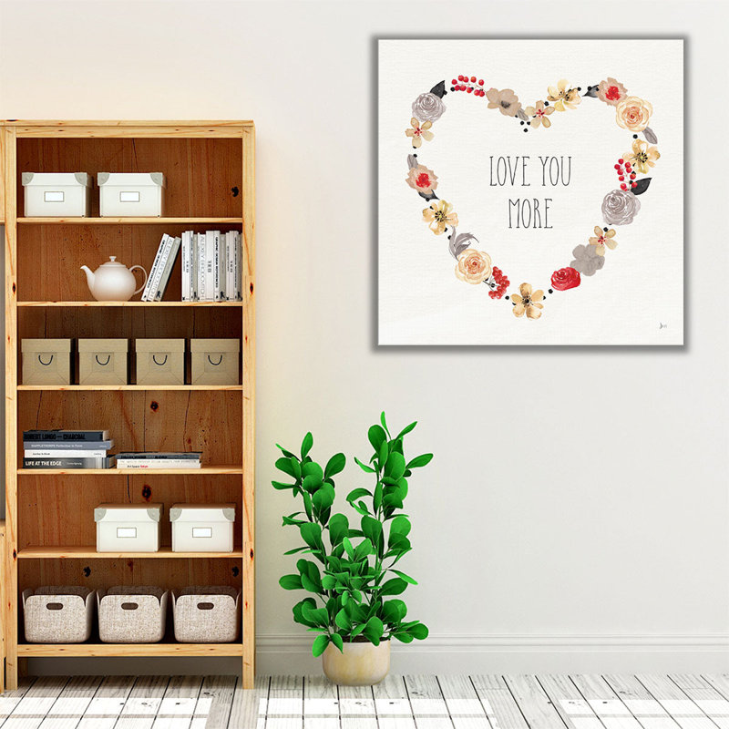 «Love You More I», reproduction d'art sur toile, H 24 po x l 24 po