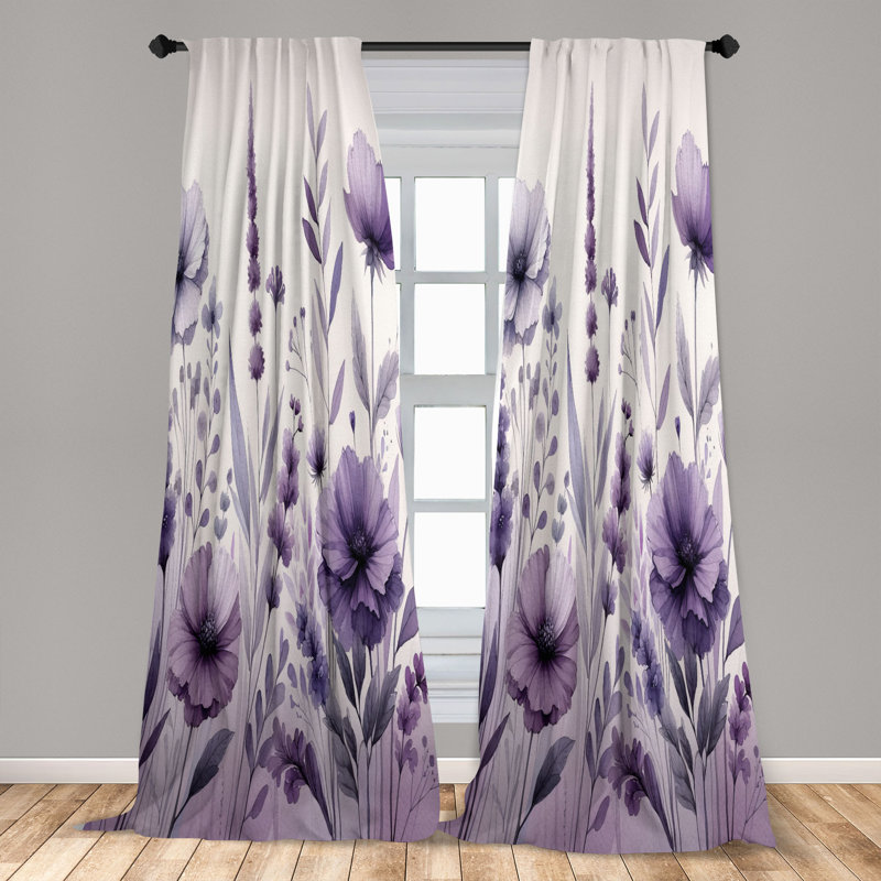 Semi Sheer Curtain Pair, 56" W x 63" L