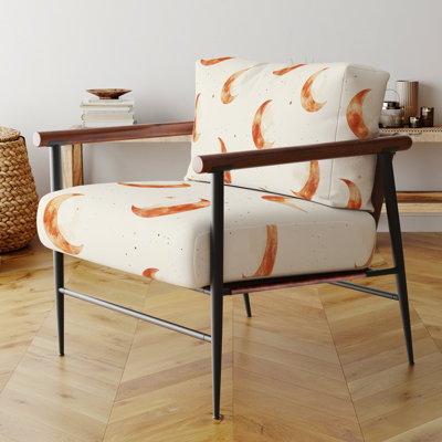 Chaise d'appoint Starburst - Fauteuil orange terre cuite lune