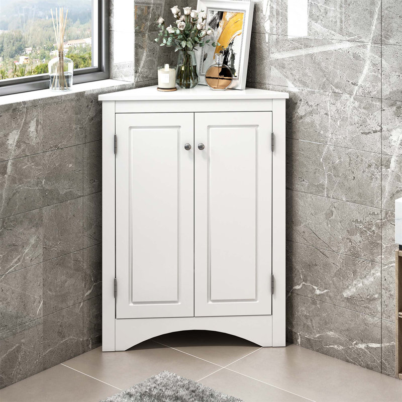 Versatile Bathroom Storage Cabinet With Adjustable Shelves And Moisture-Proof Design, Ideal For Home Organization, White