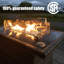 Layinsun 44-Inch Propane Gas Rectangle Fire Pit Table 55000 Btu Firepits For Outside