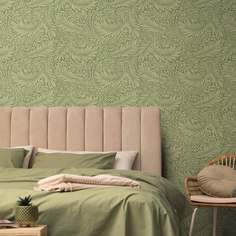 Cipriano 10m x 50cm Matte Wallpaper Roll, Dark Green
