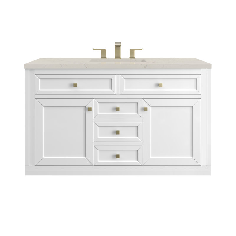 Chicago 48'' W Single Vanity, Glossy White, Siberian