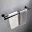 Porte-serviettes de salle de bain en aluminium noir mat 5 pièces - Fixation murale et fiable pour diverses pièces-533174635