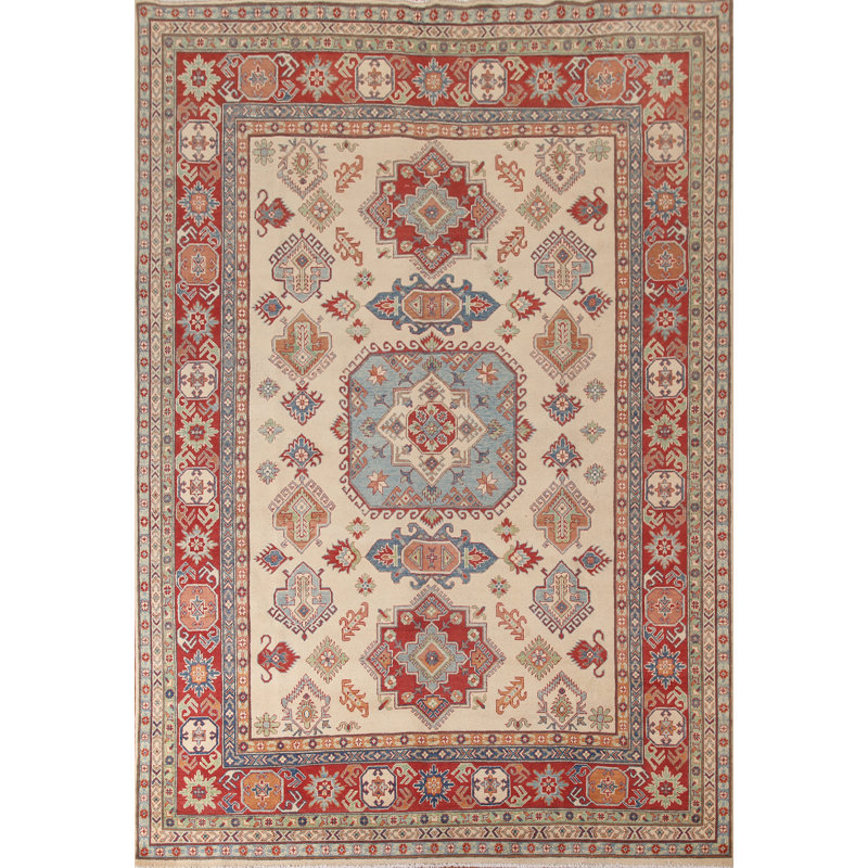 Geometric Kazak Oriental Area Rug