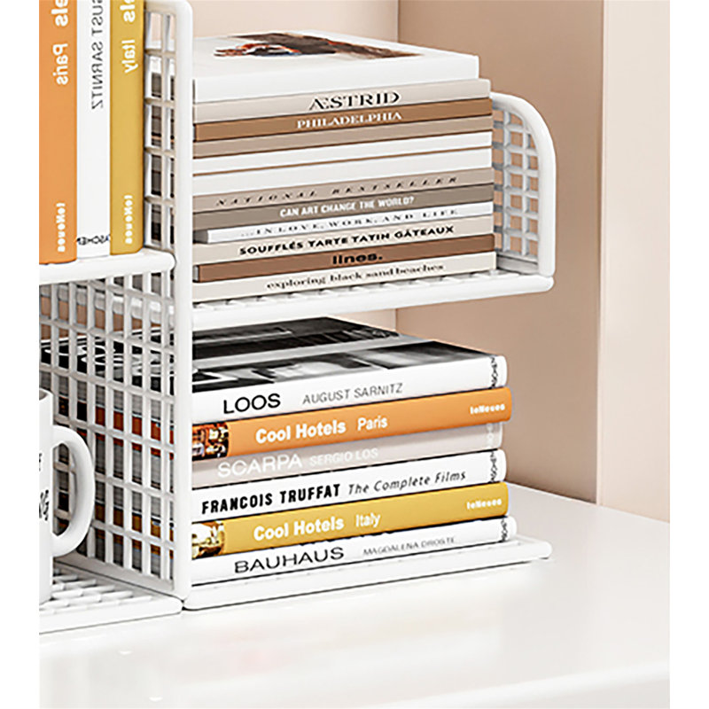 Organisateur de bureau en métal Marishka, Blanc