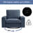 40.16'' Chenille Square Arm Sofa-1272337873