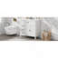 Meuble-lavabo 36 po avec lavabo, armoire de salle de bain avec tiroirs, structure solide et panneau de fibres à densité moyenne, blanc-1479077271