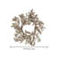Anneau de bougie en plastique en plastique or champagne, couronne de bougie décorative pour centre de table