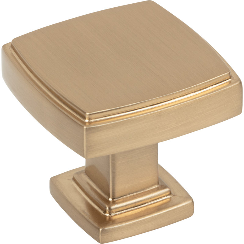 Poignée carrée de 1,25 po de longueur, Bronze satiné