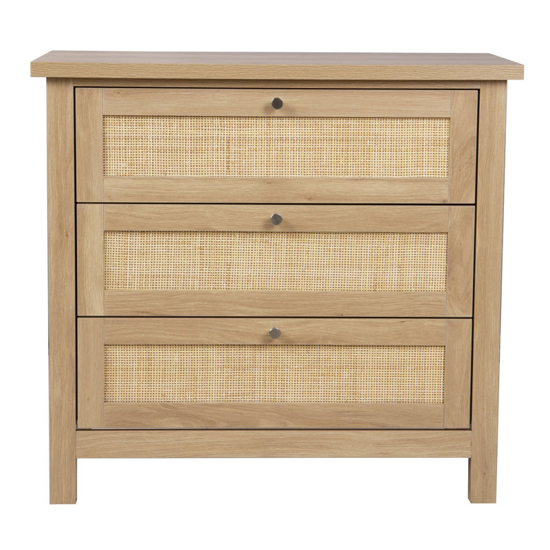 Ludden 3 - Drawer Rectangle Accent Chest, Oak