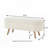 Oval Boucle Storage Ottoman Bench with Wood Legs-561334135