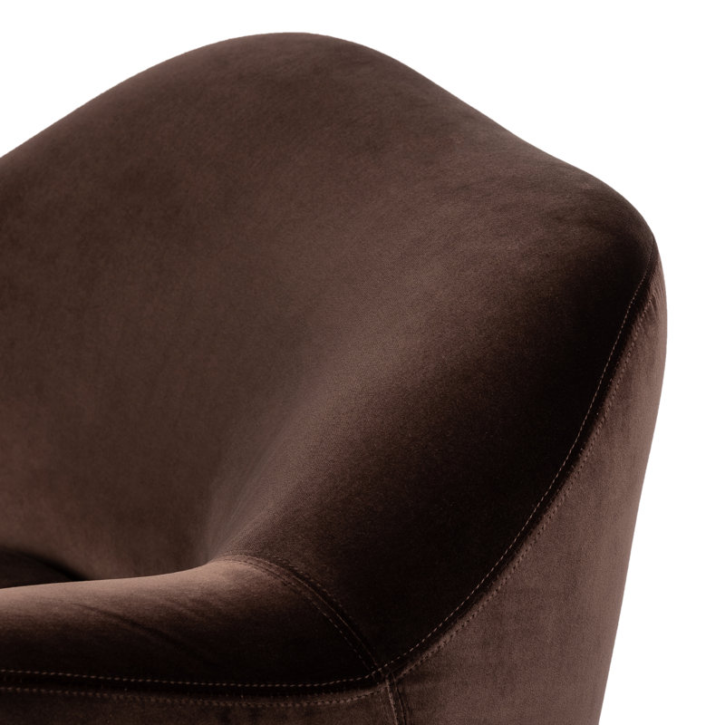 Julius Swivel Chair, Surrey Cocoa Velvet