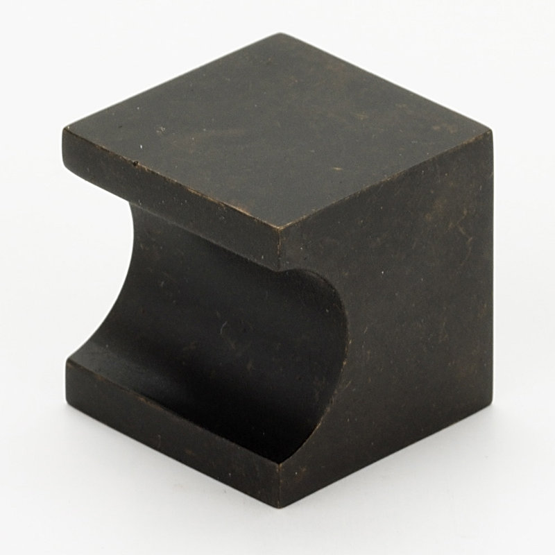 Contemporary II Square Knob, Bronze, 1" H x 1" W