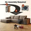 Cloud Modular Sectional Sofa with No-Assembly Design