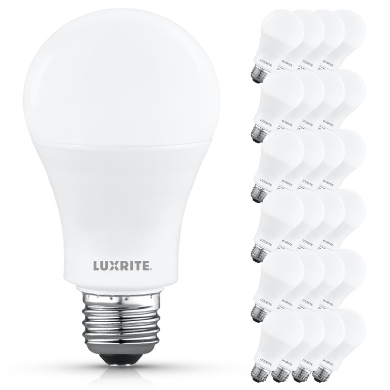 Ampoule DEL Luxrite A19 12,5 W = 100 W, 5 000 K, 5 000 lumens, blanc, 1500 lm, ampoule à DEL standard à intensité variable, non incluse