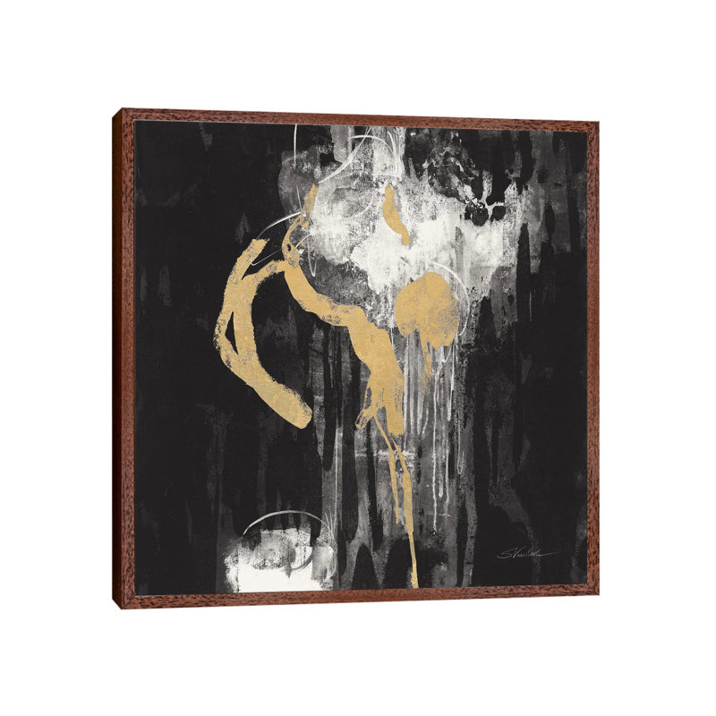 Golden Rain I BW by Silvia Vassileva - Gallery-Wrapped Canvas Giclée, Classic Wood Framed, 45.72 cm H x 45.72 cm W