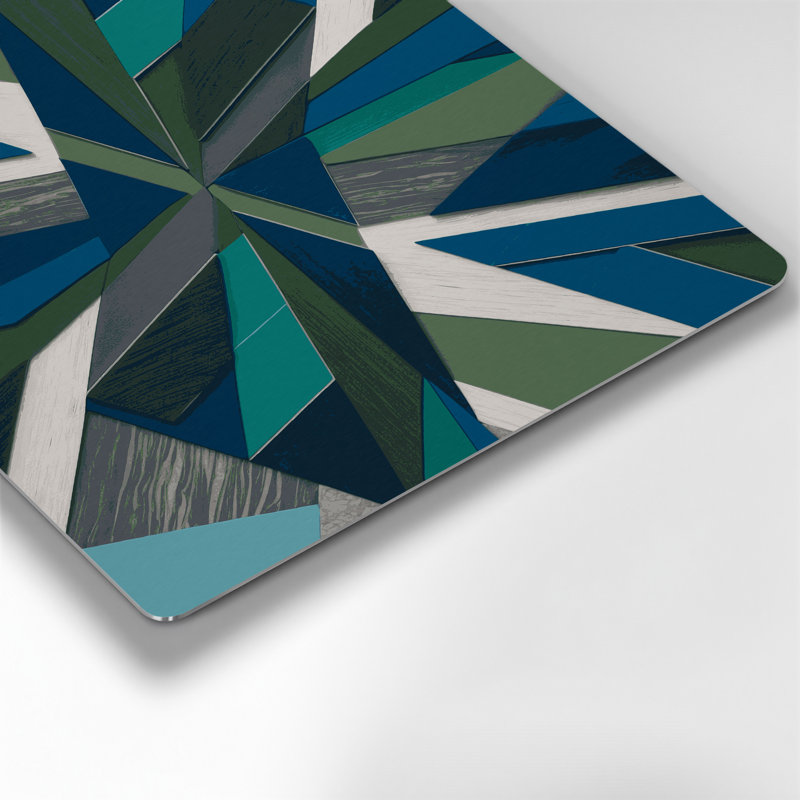 Art abstrait en métal vert, formes abstraites 25
