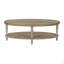 Table basse ovale avec tablette