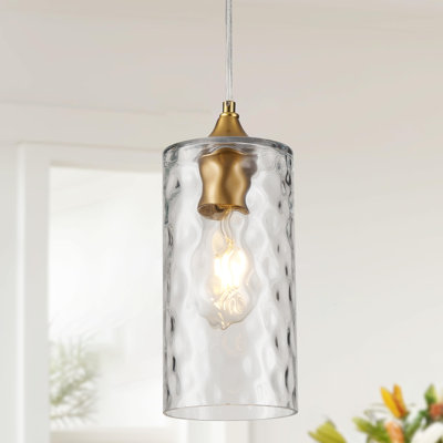 Luminaire suspendu en verre 1 lumière à hauteur réglable 1 lumière 