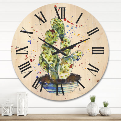 Horloge murale cactus