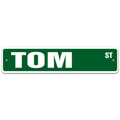 Plaque de rue en aluminium TOM