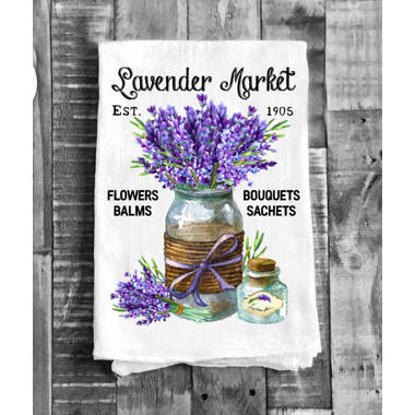 Mason Jar Bouquet Tea Towel