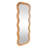 Lewisetta Cole And Grey Wood Handmade Wavy Room Wall Mirror With Ribbed Frame