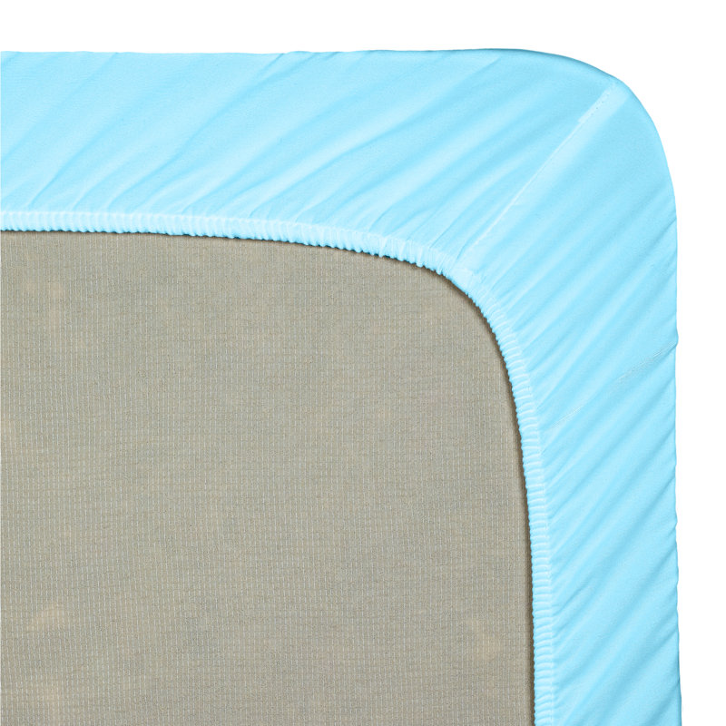 Drap-housse simple de couleur unie Premier., Bleu de plage, Simple