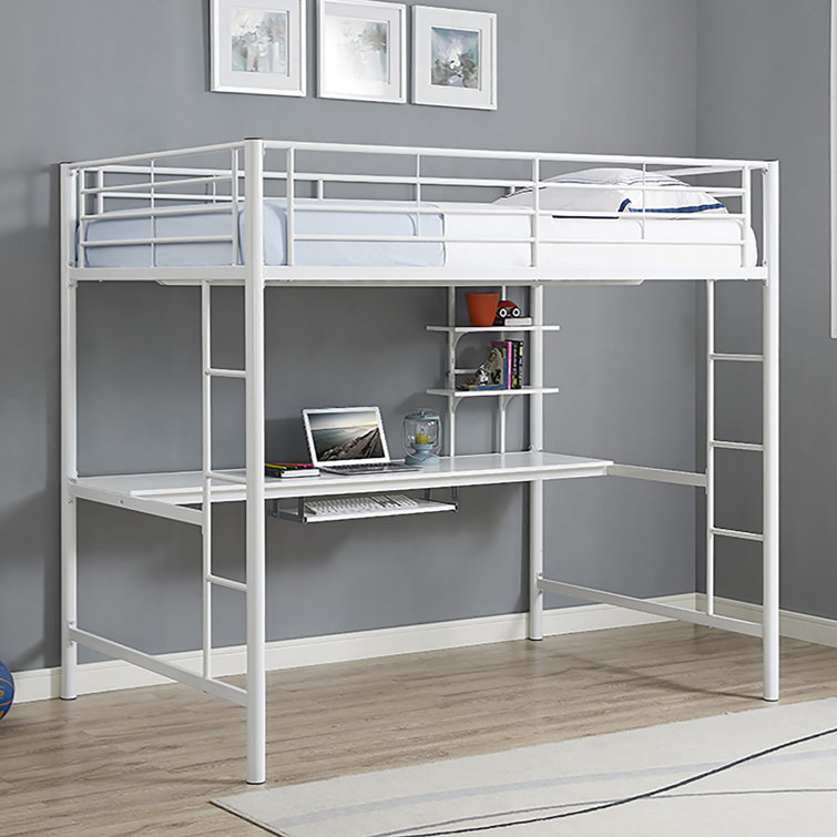 Elita Full Platform Loft Bed with Bookcase by Isabelle & Max™