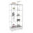 Modern Glass Display Cabinet With LED Lights, 2 Large Drawers, And 4 Shelves For Elegant Storage And Display-1357760900