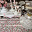 Nappe carrée - Béatrice florale rose et verte-108347025