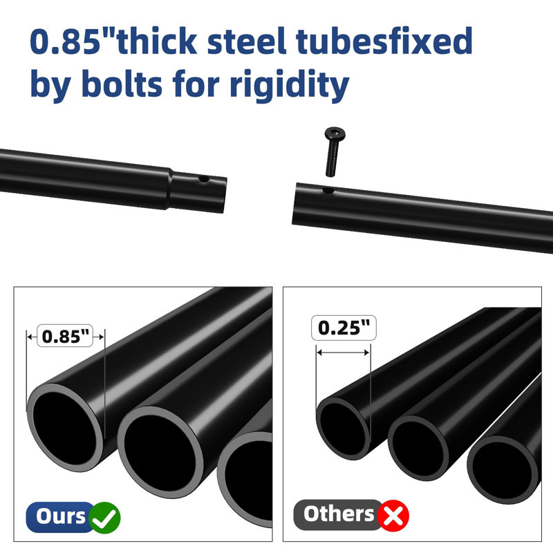 Black Metal 79'' Freestanding 5-Tier Blanket Ladder with Hooks