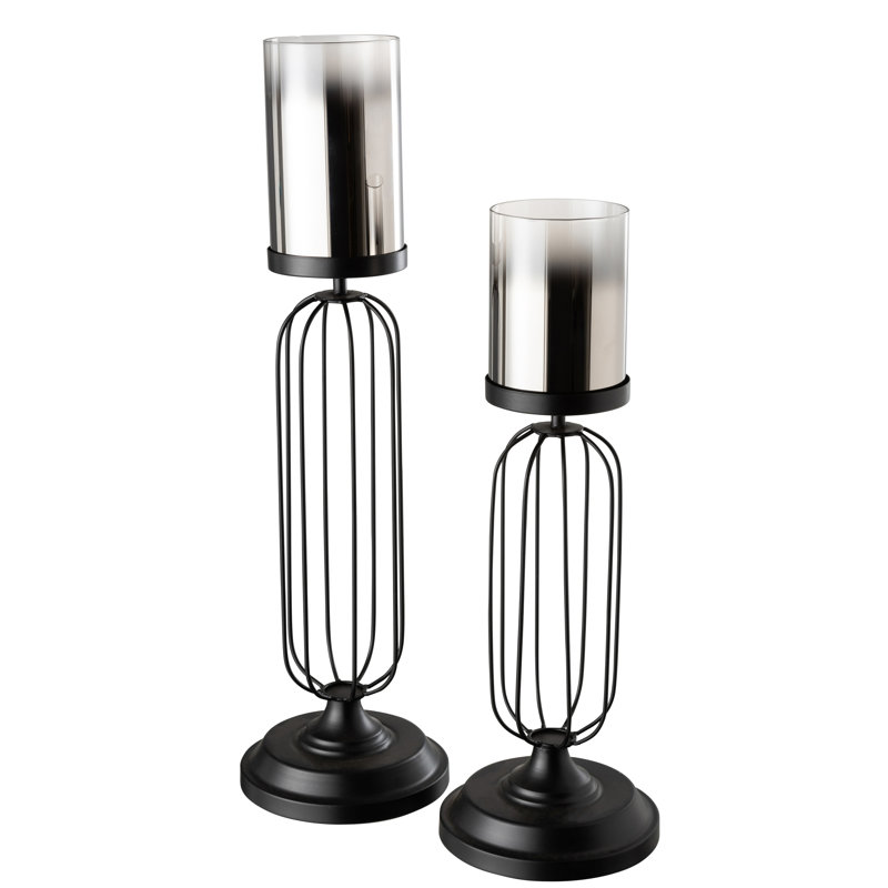 Cozy Tabletop Hurricane, 58cm H x 16cm W x 16cm D, Black