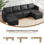 Canapé modulaire rembourré 6 pièces 6 pièces-411684227-411684228