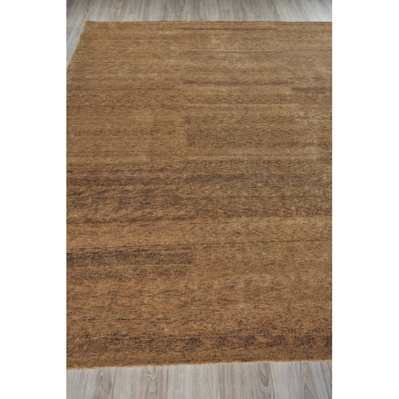 Metro Velvet hand-knotted Wool/Viscose Beige Area Rug