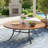 8-Person Patio Dining Set with 60" Round Dining Table and 8 Swivel PVC-coated polyester Chairs-447672223