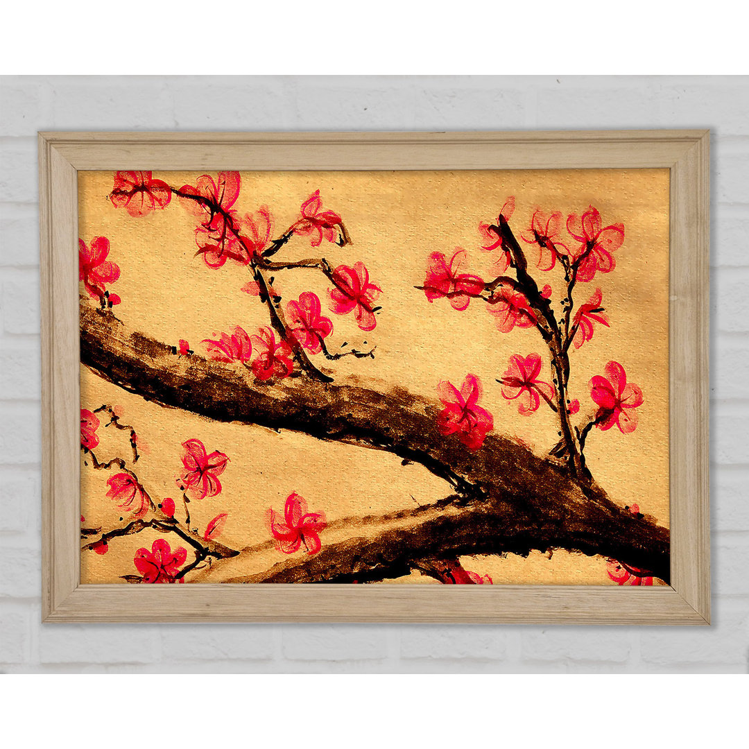 Gerahmtes Leinwandbild Cherry Blossom von Watanabe Seitei