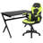 Bridesdale Gaming Desk And Racing Chair Set With Cup Holder, Headphone Hook & 2 Wire Management Holes-1061100530