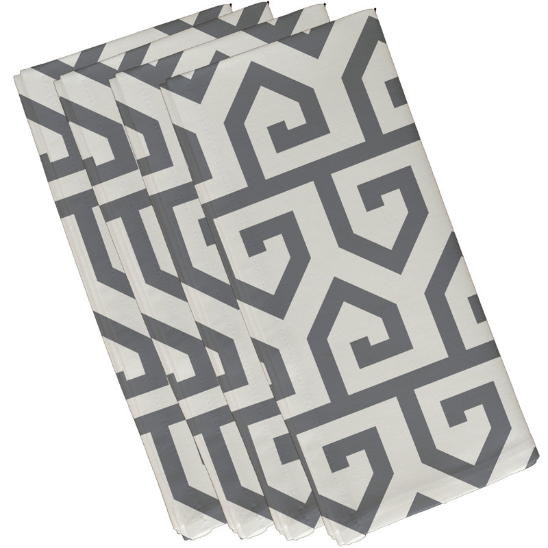 Ensemble de serviettes 4 pièces, L 18 po x L 18 po, Gris
