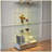 Modern Glass Display Cabinet with Large Drawers and LED lights for Living Room and Bedroom-1261674656