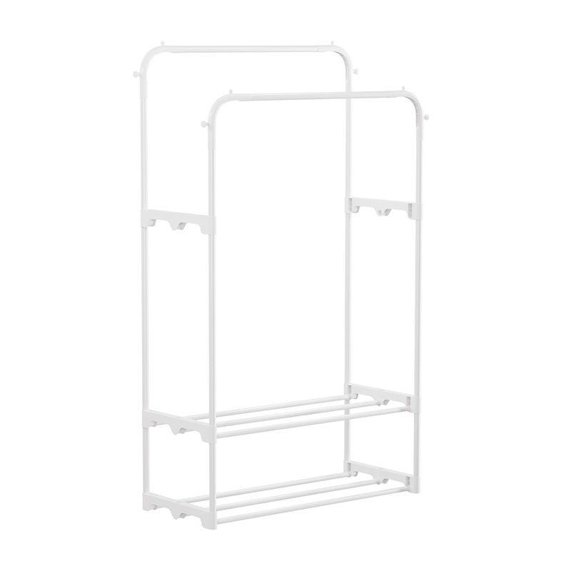 80cm Industrial Pipe Clothing Rack, White