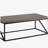 Sonoma Grey and Black Rectangular Coffee Table