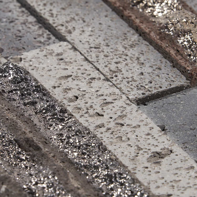 Stackstone 8x24 Textured 3D Brick Lava Stone Mosaic Tile