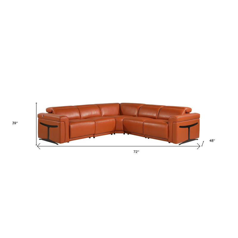 Canapé modulaire en L cinq pièces Camel