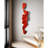 Vibrant Red Iron Swirl Wall Accent
