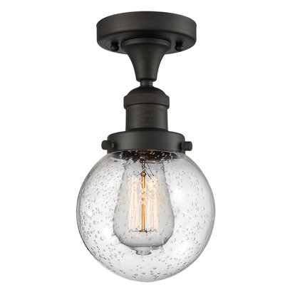 Plafonnier semi-encastré simple sphère 6 po Araujo